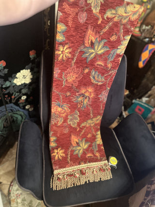 Red Belgian Table runner approx 76" VV MTS