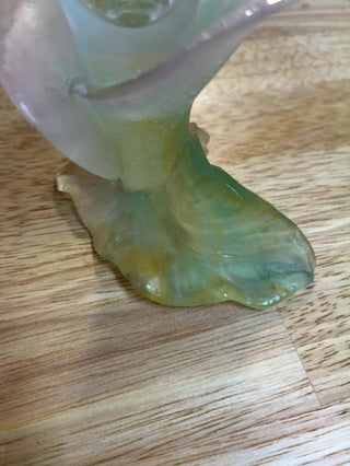 Signed Daum France Pâte de Verre "Soliflor" vase, often referred to as a Lily or Arum vase.     Shipping not available. Must be picked up at Bliss Marketplace 2529 Mercantile Drive Suite C Rancho Cordova CA hours 10-6 Thursday - Sunday