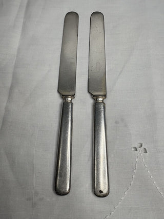 Antique Hamilton Silver Plate Dinner Knife (set of 2) RSV|102869