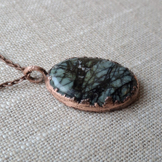 Handmade Recycled Copper Picasso Jasper Pendant RCD *