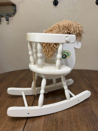 Vintage 1986 Coleco Cabbage Patch Kids Wooden Rocking Horse