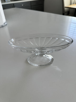 Heisey Glass Narrow Fluted Footed Dish MTS