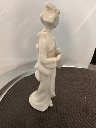 Oriental Porcelain Holds Umbrella  MTS