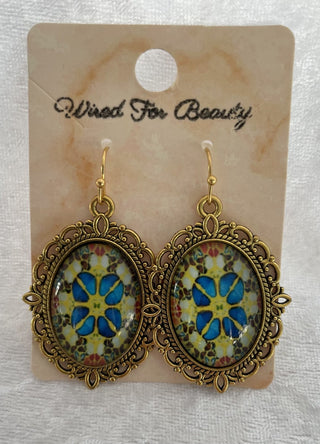 ornate oval earrings RSV