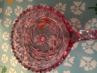 Pressed Glass Round PINK MTS|115223