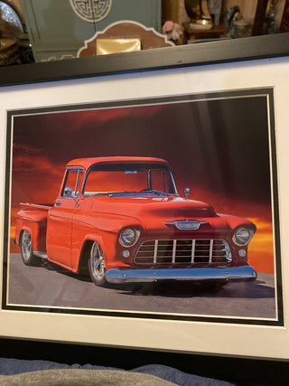 Red Chevy truck picture  rcd