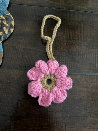 Hot Pink Flower Bag Charm