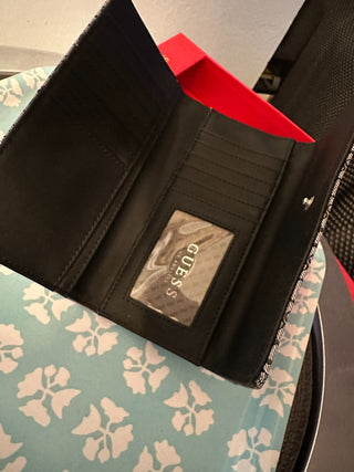 Wallet NIP GUESS Black-White MTS|118499