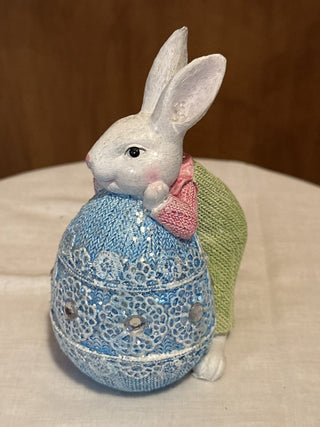 Bunny w/Glittered blue egg.  #SM|51786