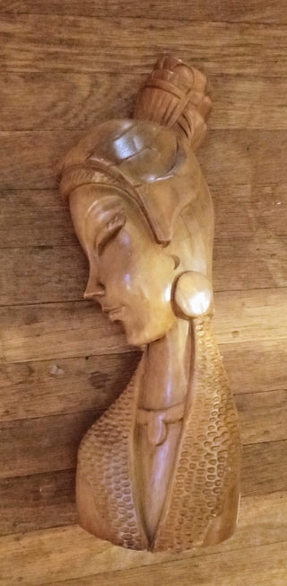 MW Vintage Asian Wood Sculpture MTS