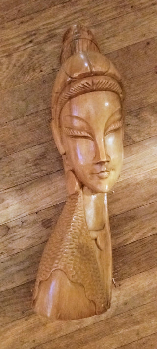 MW Vintage Asian Wood Sculpture MTS