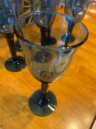 Blue Wine Glass or Goblet RSV