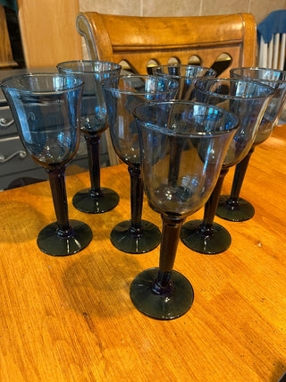 Blue Wine Glass or Goblet RSV