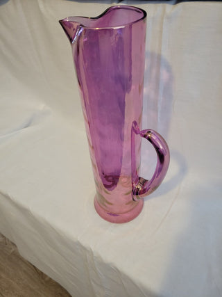 W. Virginia Glass Amethyst Iridescent 13" Pitcher RCD