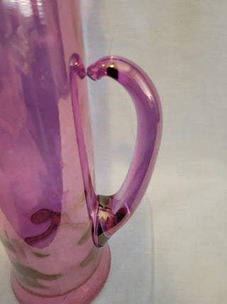 W. Virginia Glass Amethyst Iridescent 13" Pitcher RCD