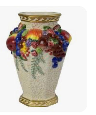 Retired Fitz & Floyd Classics Venezia Collection Havest Fruit 10" Vase #63 VV MTS
