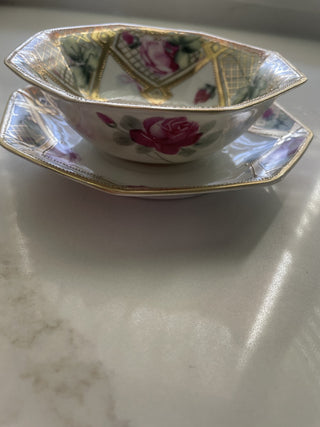 Vtg. Bowl and Saucer -RSV|85497