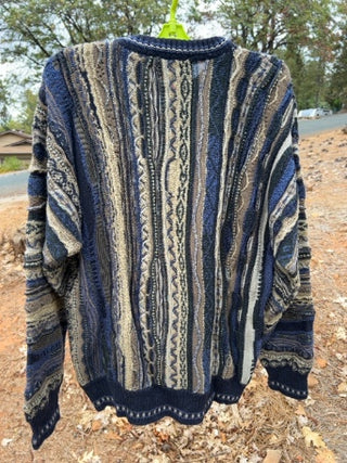 JP Vintage Norm Thompson Coogi Style Wool Blend Knit Sweater Made in Italy XL