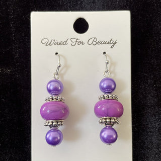 purple drop earrings RSV