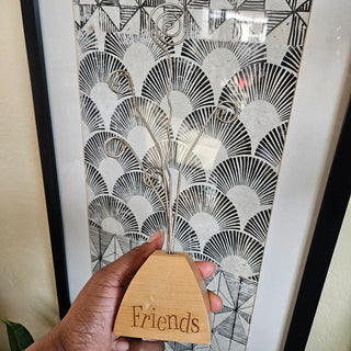 Friends Engraved Wooden + Wire Picture Holder (BRI) - MTS|144079