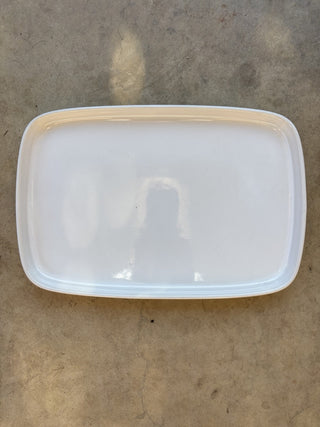 Bauhaus stoneware white platter MTS