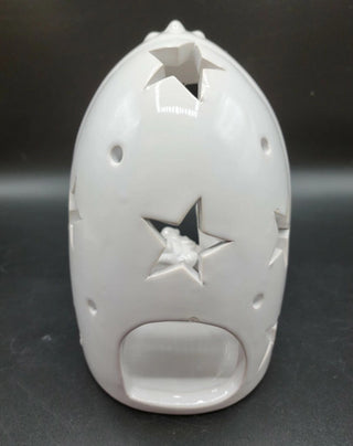 White Ceramic Nativity Set Votive Holder by Creative Co-op 6" H #62 VV MTS