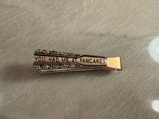 Mud Pie Syrup pitcher and tongs for pancakes white ceremic
