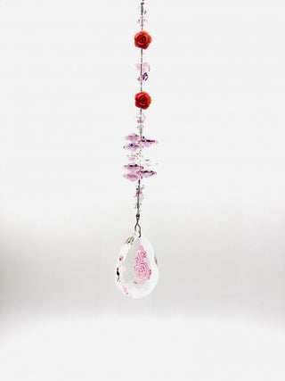 Handmade Pink Rose Suncatcher|76314