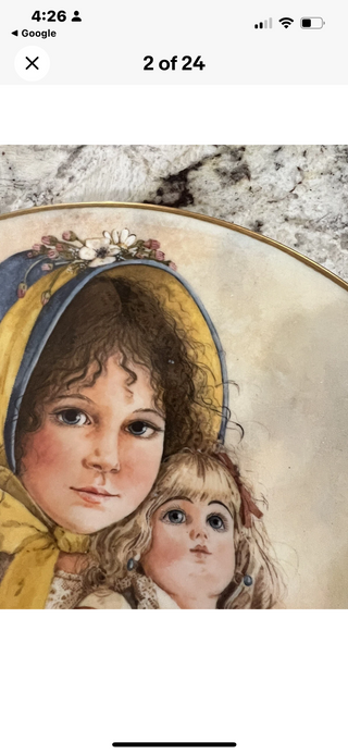 Vintage"Lydia and Shirley Temple Doll" Decorative Plate/RSV|118099