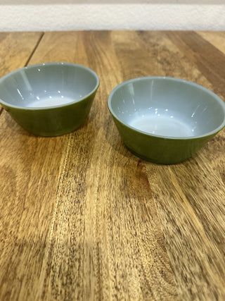 Olive Green FireKing Vintage Milk Glass Bowl MTS|86125