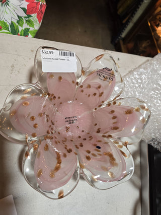 Murano Pink Glass Flower - LL - RCD|142502