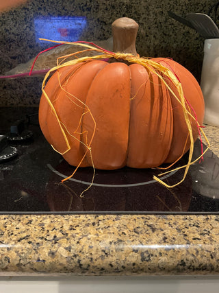 Rustic Ceramic Pumpkin 10” Wide RSV|38024