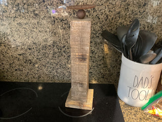 15” Rustic Wood Pillar Candle Holder RSV|47527