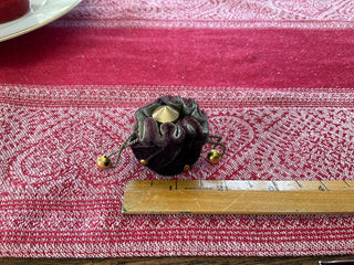 Vintage French perfume bottle in purple velvet pouch 1.5” high|49000