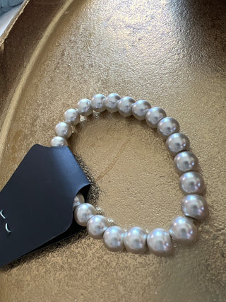 Taupe pearl stretch bracelet|53952