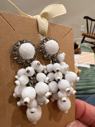 Vintage Milkglass Earrings|54125