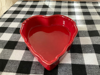 Red Appolia heart casserole made in France 6x7” MTS|54196
