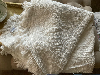 White Chenille Bedspread or cover MTS|67280