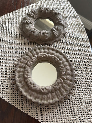 Set of Two Stone Look 6.5” Accent Mirrors RSV|68882