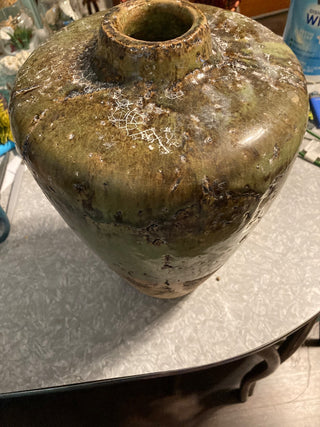 Hand-Thrown Drip Glaze Urn (9dx12h) RSV|79527