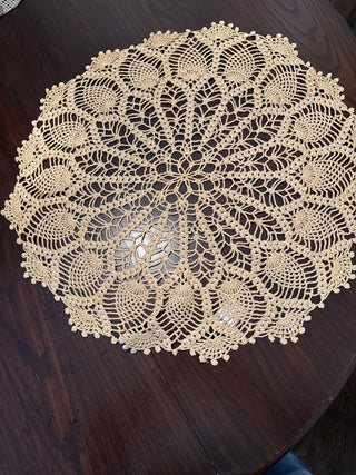 21" Doily  Gold w/Sparkle RSV|79721