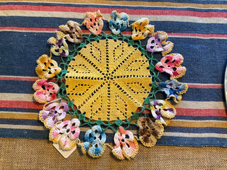 Vintage Doily round floral multi 11” MTS|81040