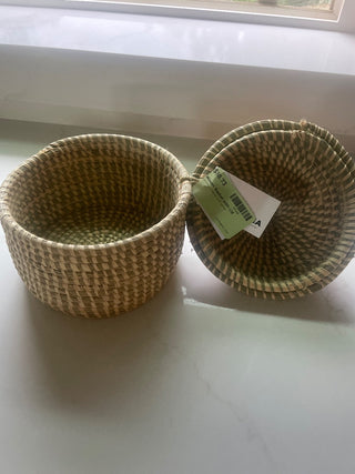 Woven Basket with Lid-RSV|83483