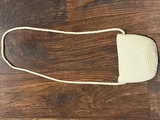 cream colored  bag with long strap RSV|84916