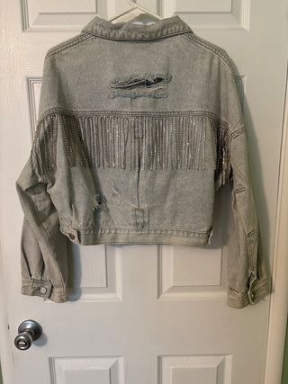 Blue B denim jacket with rhinestones RSV|84928