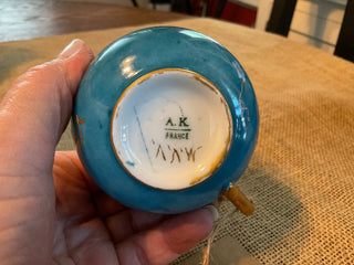 Antique Porcelain teacup hp France MTS|93565