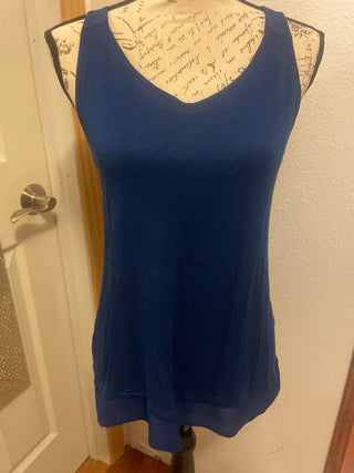 MERONA blue blouse, size M--RSV|93924