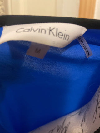 CALVINE KLAIN Blue Sleevless Blouse size M-RSV|93935