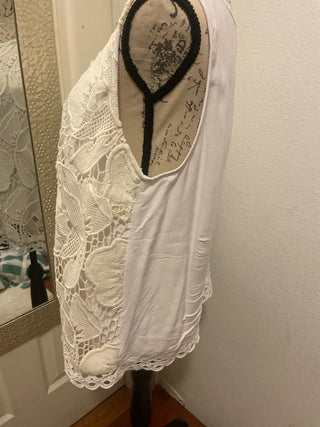 MERONA Lace White Blouse, size XL-RSV|93970