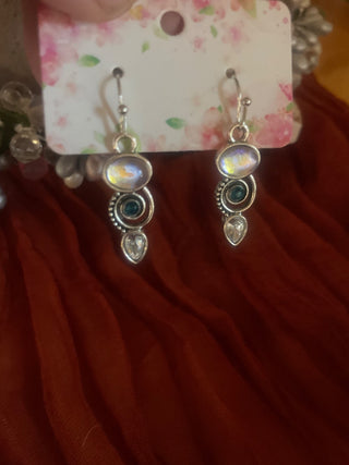 Silver tone earrings-RSV|95773